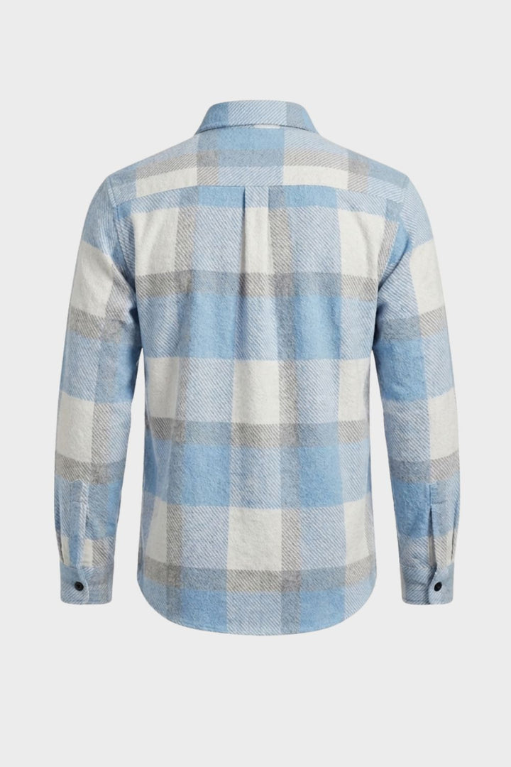 Herren Karohemd Langarm – Flanell – Detail-Ansicht