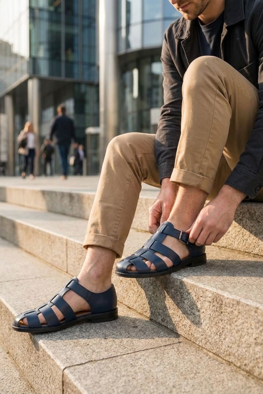 Herren Leder Sandalen | Fisherman