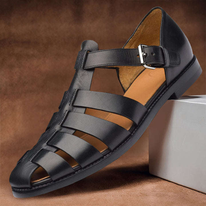 Herren Fisherman Sandalen – Rückansicht mit Vollleder-Innenfutter