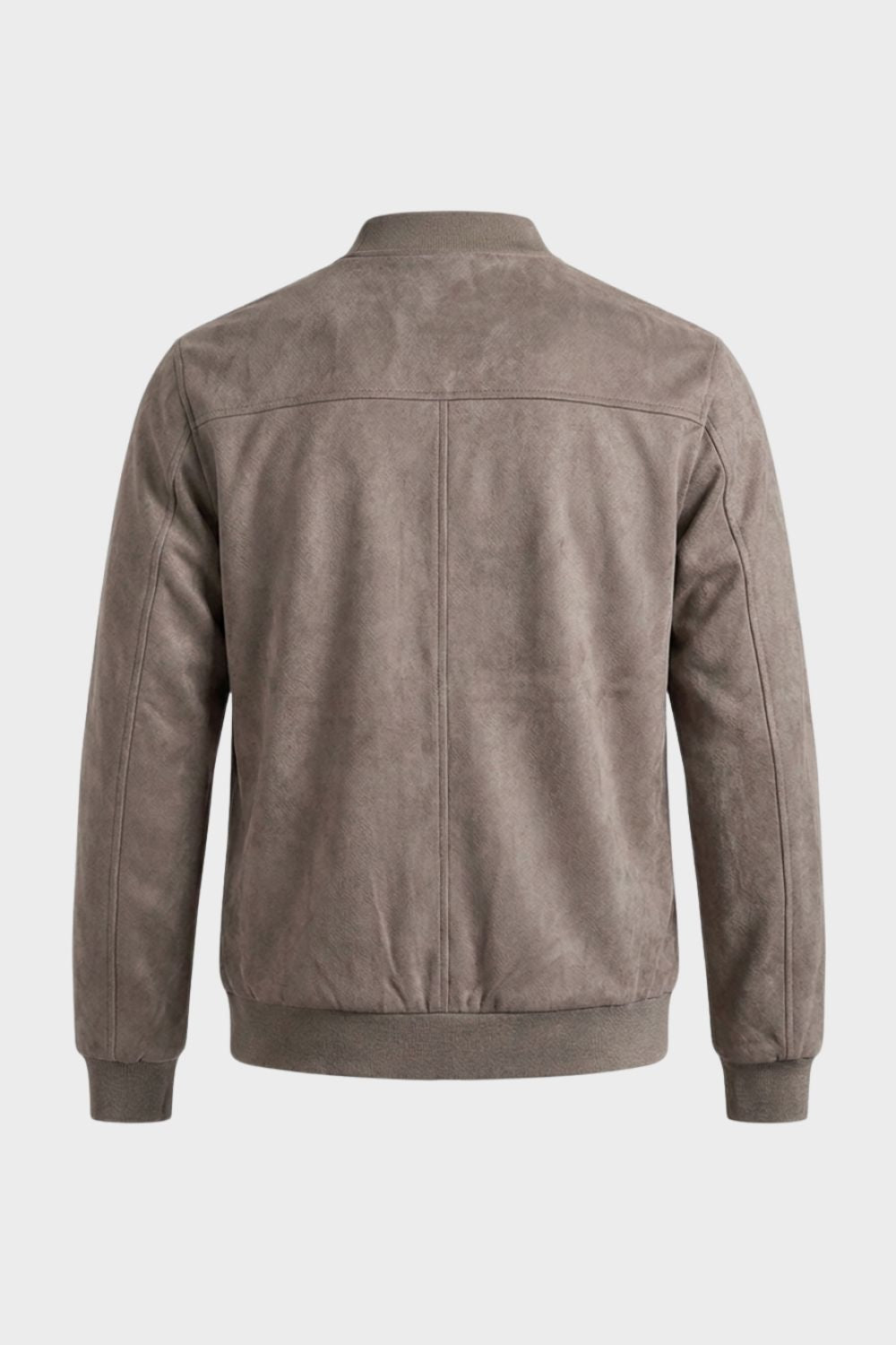 Herren Lederjacke mit Reißverschluss und Stehkragen