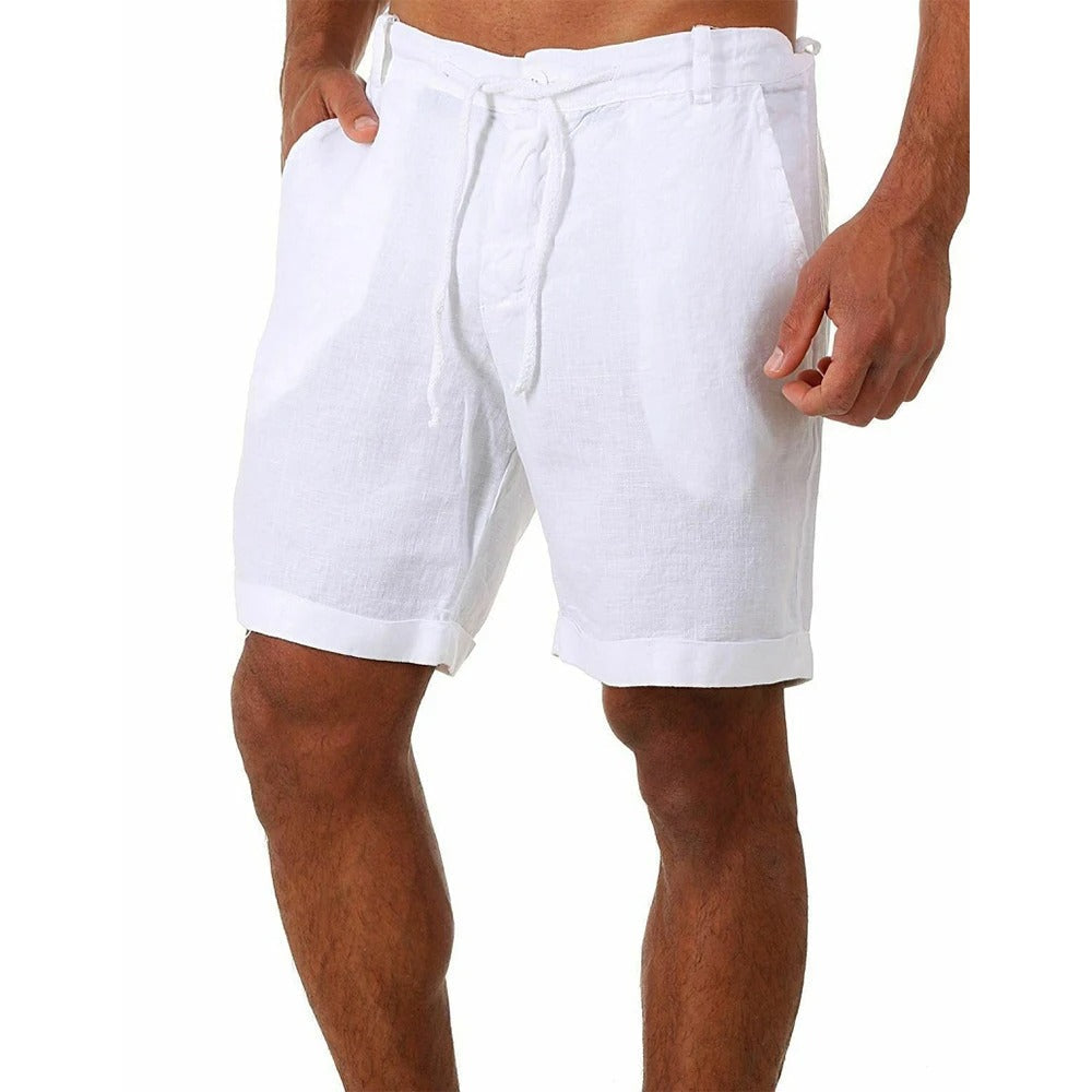 Herren Leinen Shorts | Leicht – Material-Detail