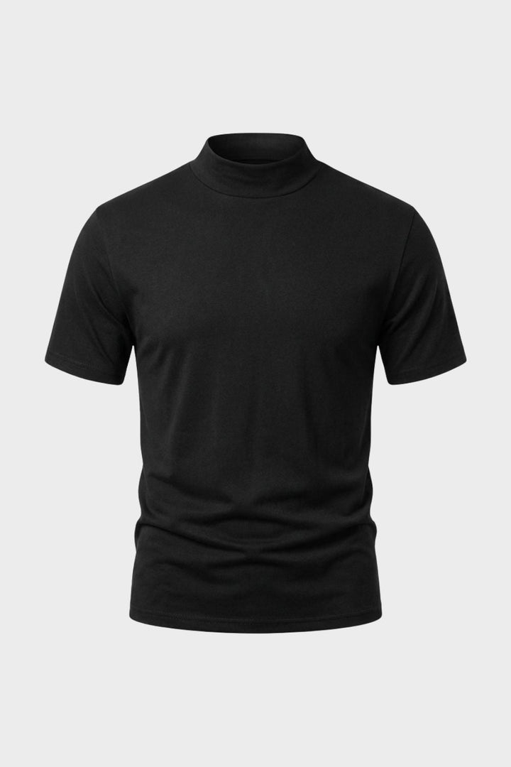 Herren Mock-Neck Tee – Fitted – Lifestyle-Look
