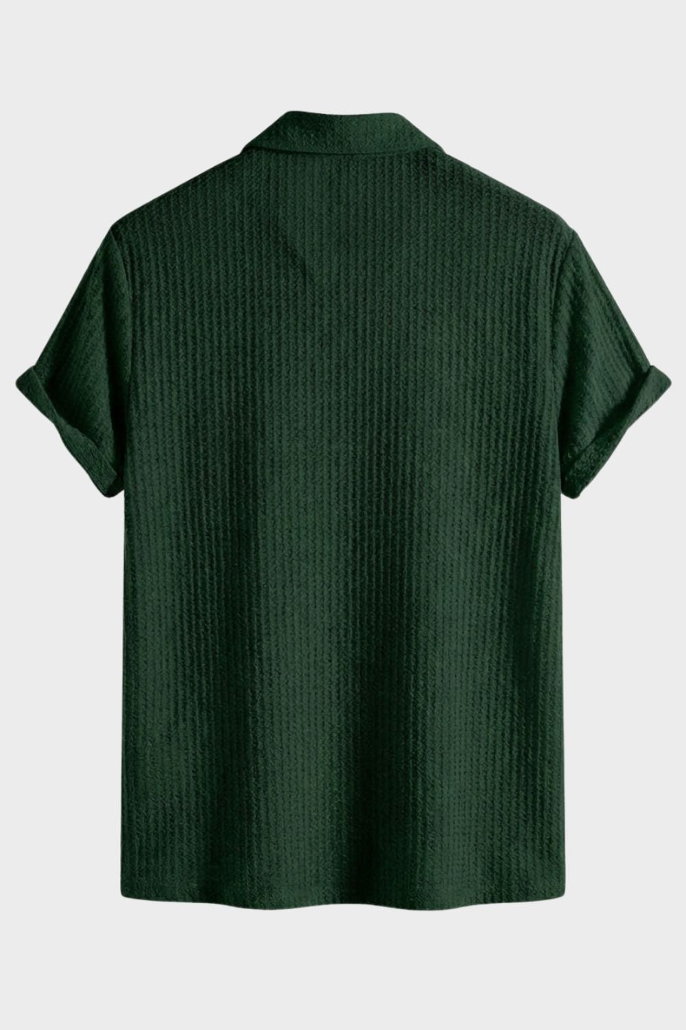 Herren Ribbed Polo – Kurzarm – Detail-Ansicht