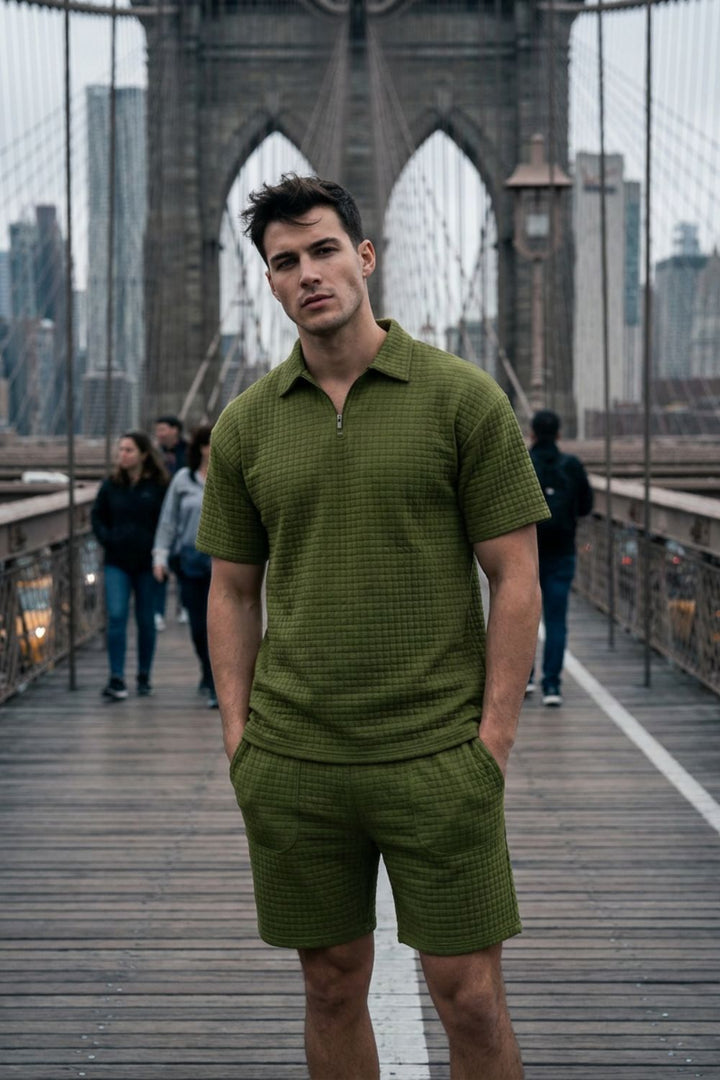 Herren Sommer Set | Polo und Shorts – Detail Verarbeitung