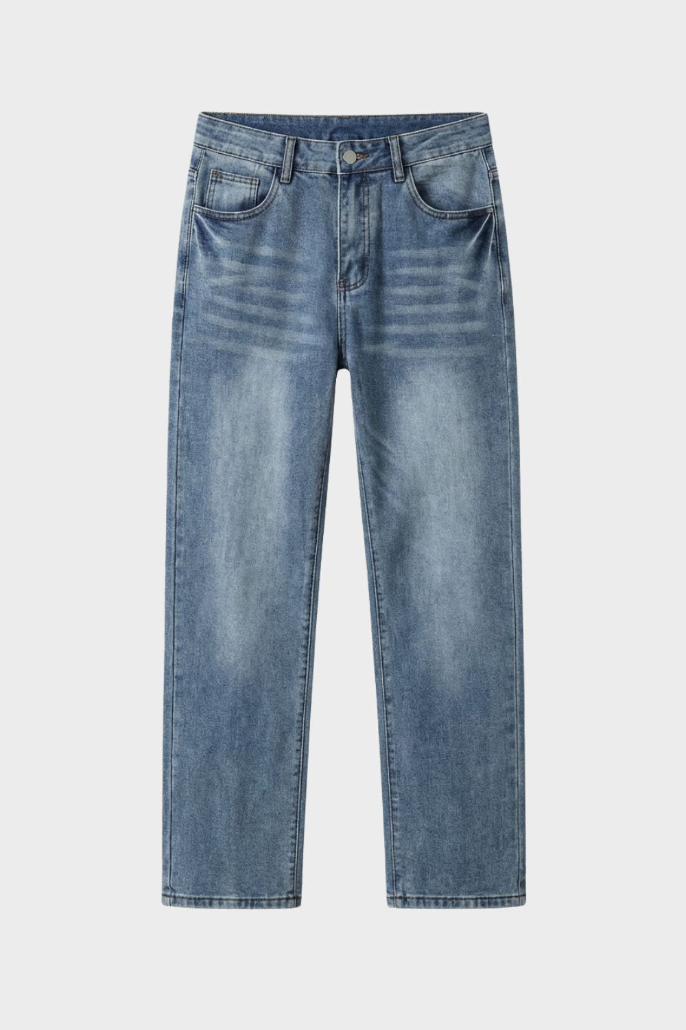 Herren Straight Jeans – Washed – Material-Detail