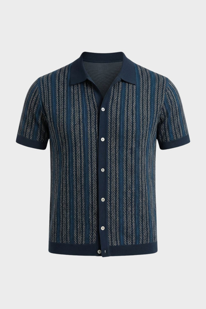 Herren Strick Polo – Jacquard – Hauptansicht