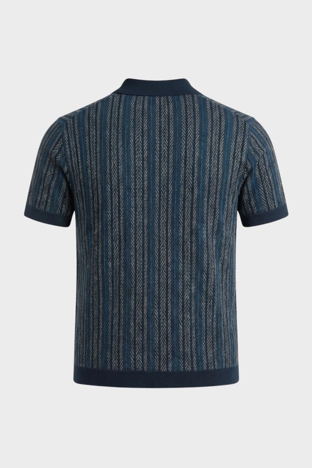 Herren Strick Polo – Jacquard – Detail-Ansicht