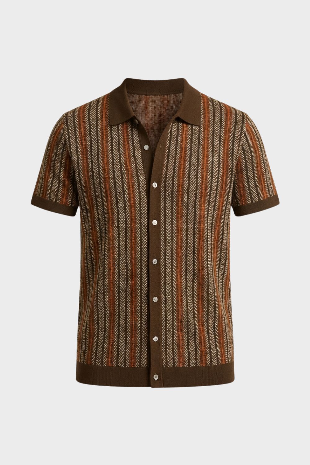 Herren Strick Polo – Jacquard – Lifestyle-Look