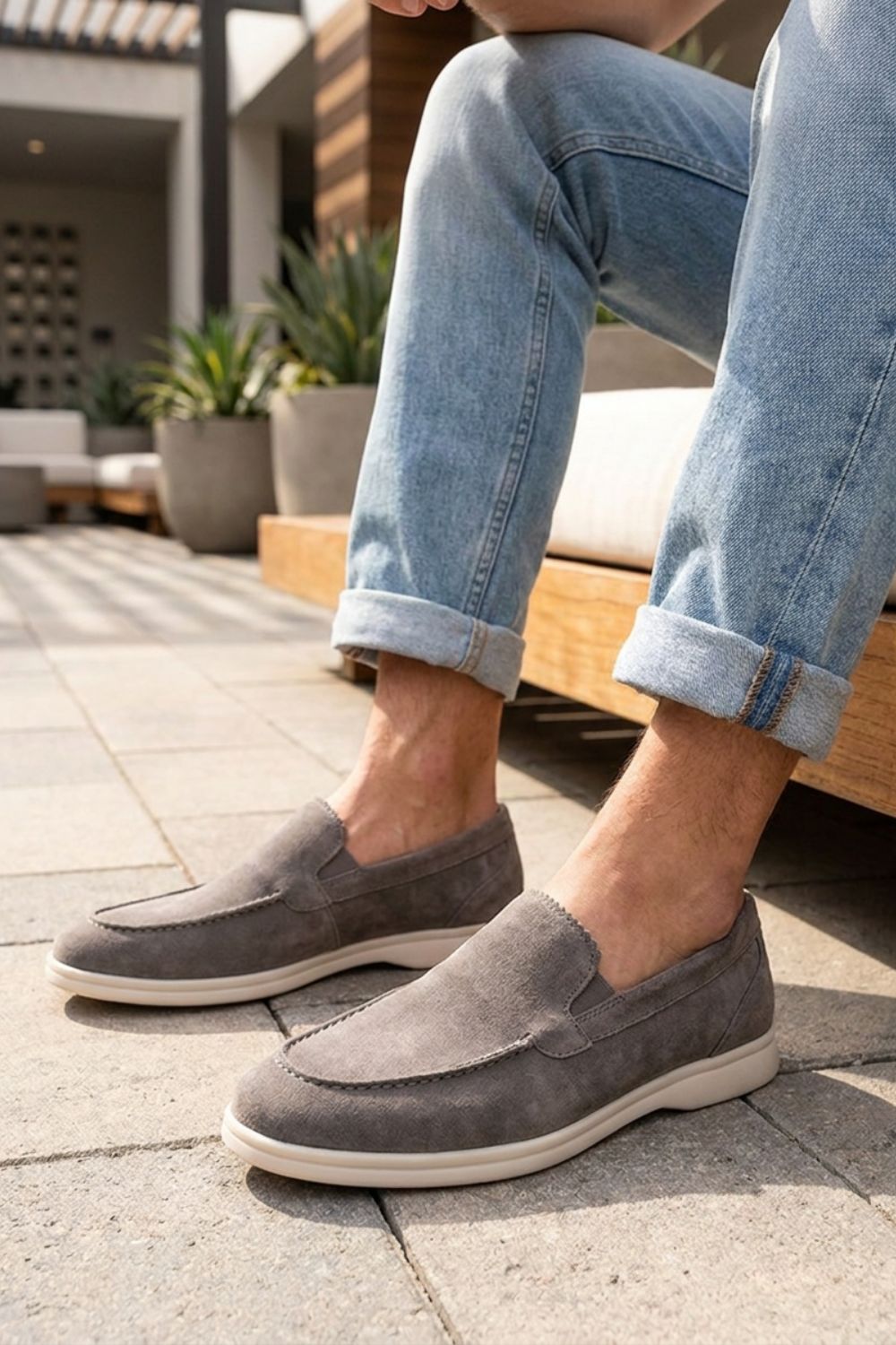 Herren Wildleder Halbschuhe | Slip-On