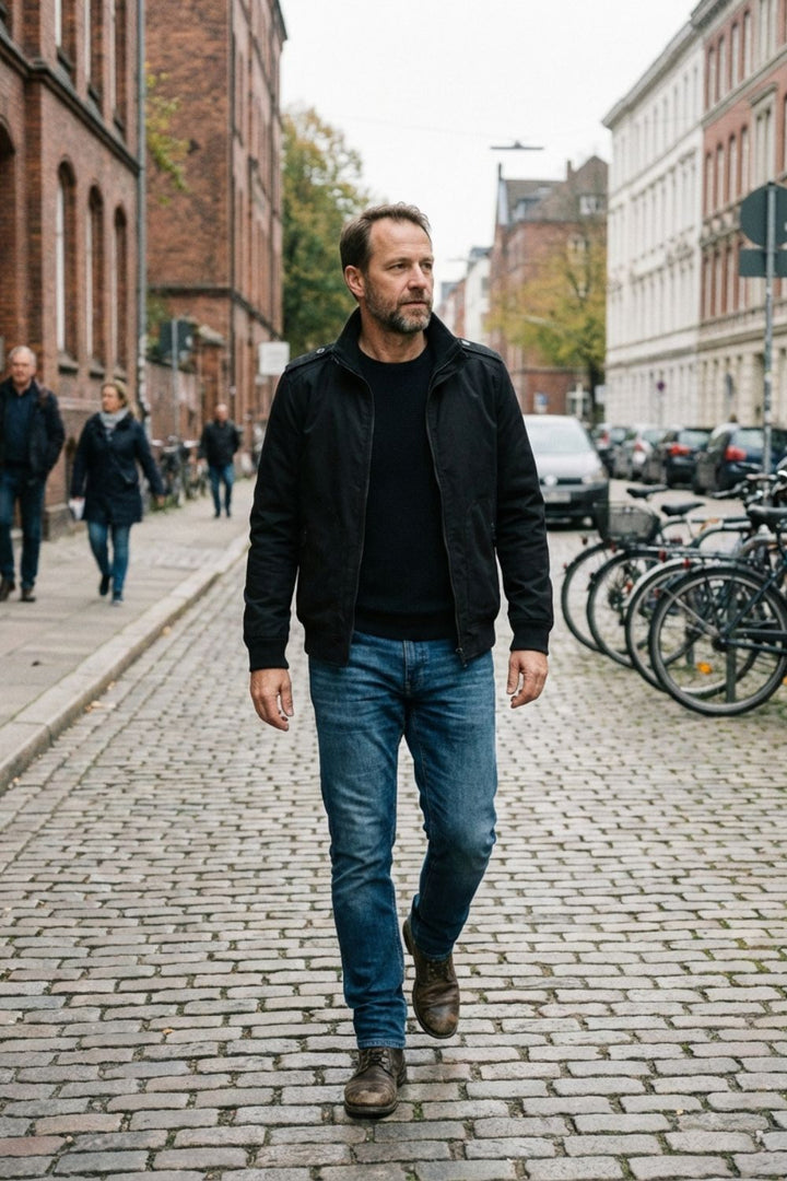 Jacke Herren mit Reißverschluss und Stehkragen – Model 2