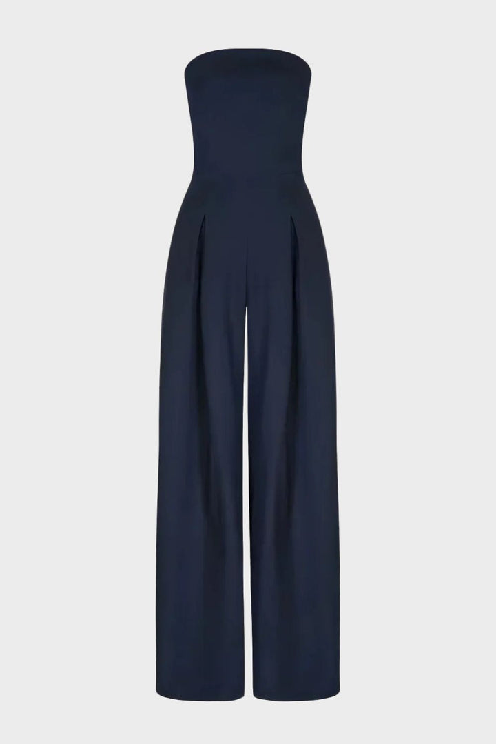 Jumpsuit Damen Bandeau mit weitem Bein