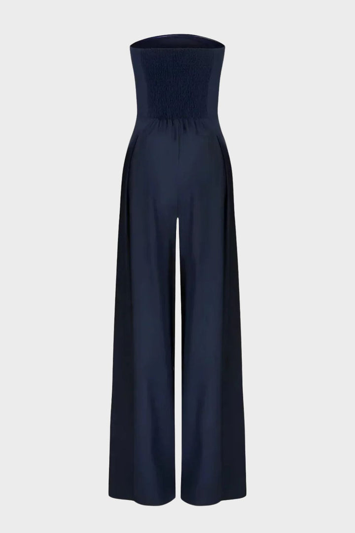 Jumpsuit Damen Bandeau mit weitem Bein