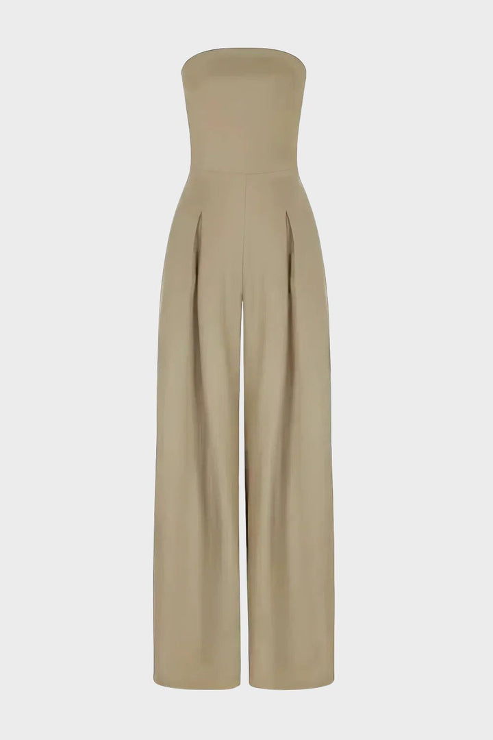 Jumpsuit Damen Bandeau mit weitem Bein