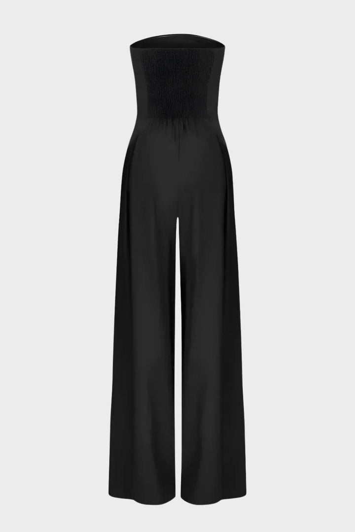 Jumpsuit Damen Bandeau mit weitem Bein