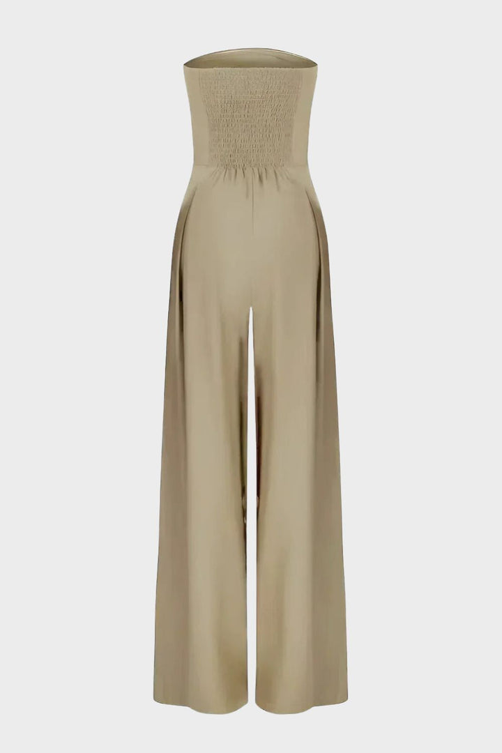 Jumpsuit Damen Bandeau mit weitem Bein