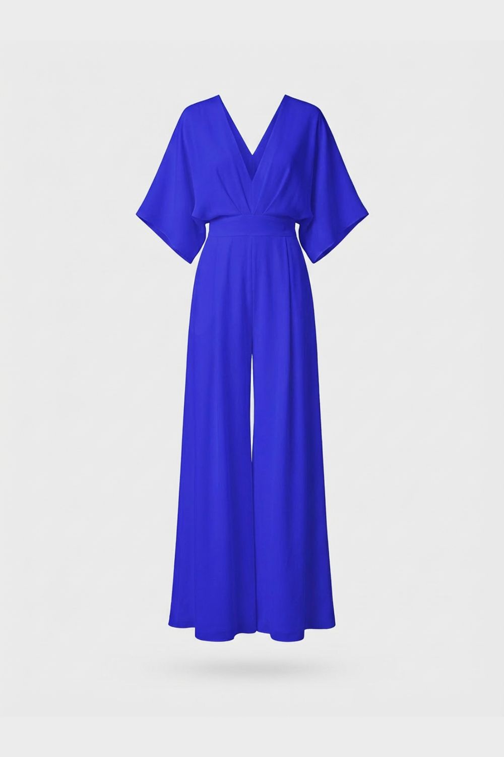 Jumpsuit Damen Lang mit V-Ausschnitt und weitem Bein
