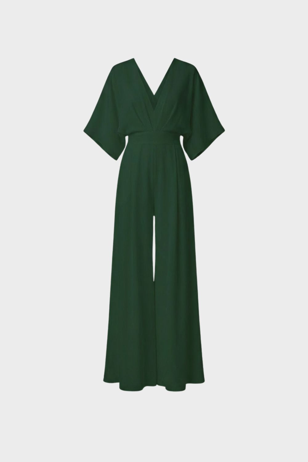 Jumpsuit Damen Lang mit V-Ausschnitt und weitem Bein