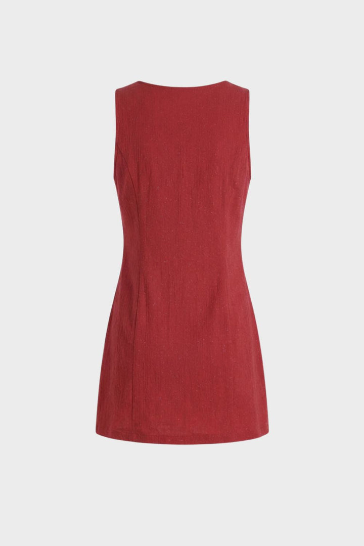 Kleid Damen A Linien Kleid mit V Ausschnitt