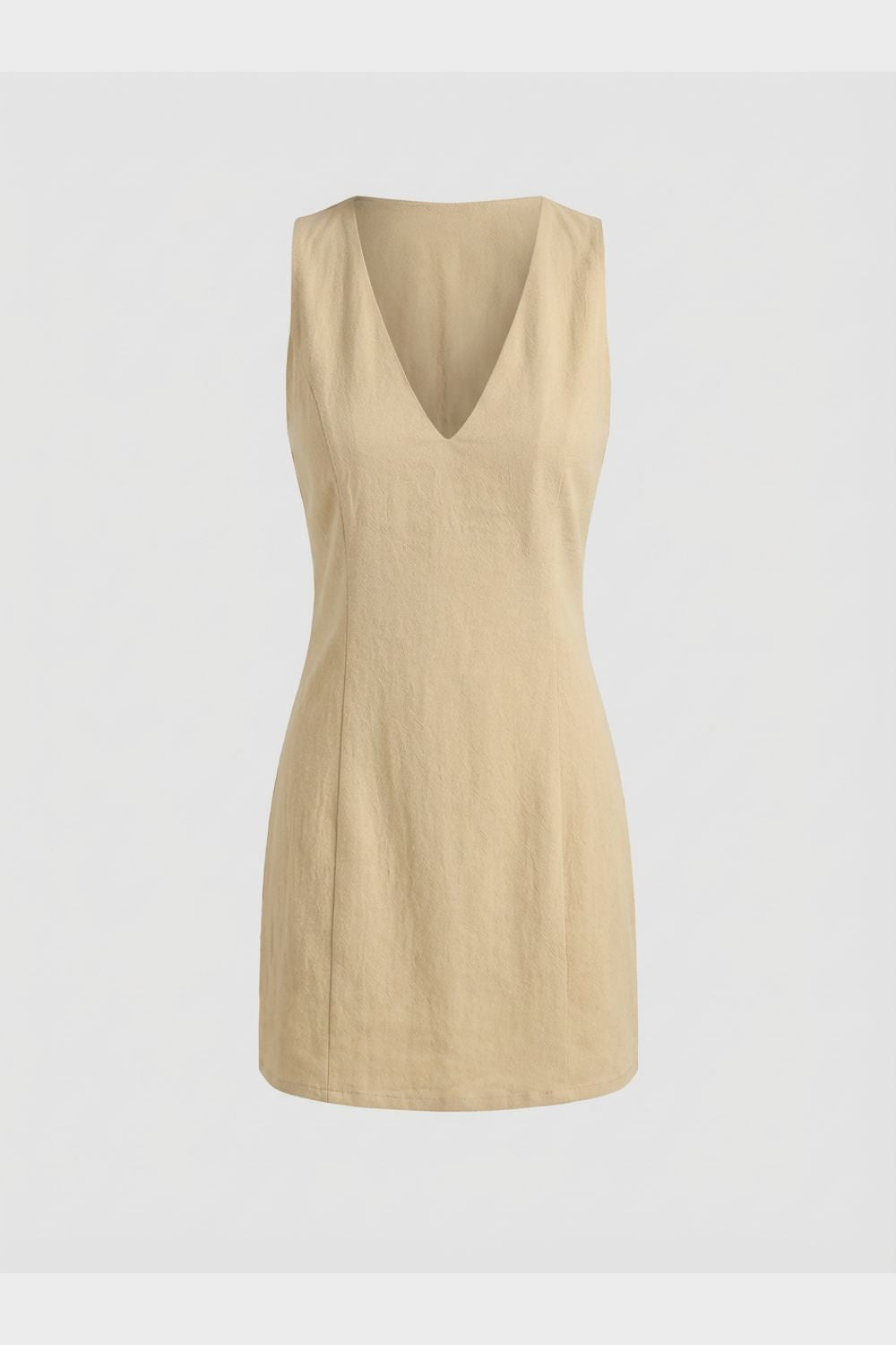 Kleid Damen A Linien Kleid mit V Ausschnitt