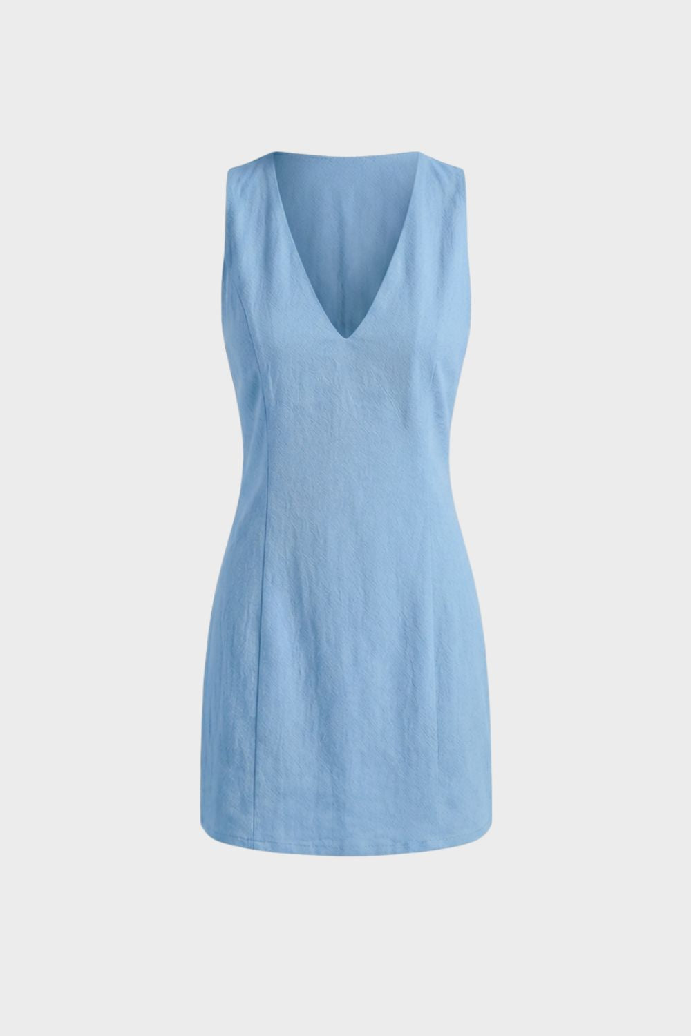 Kleid Damen A Linien Kleid mit V Ausschnitt