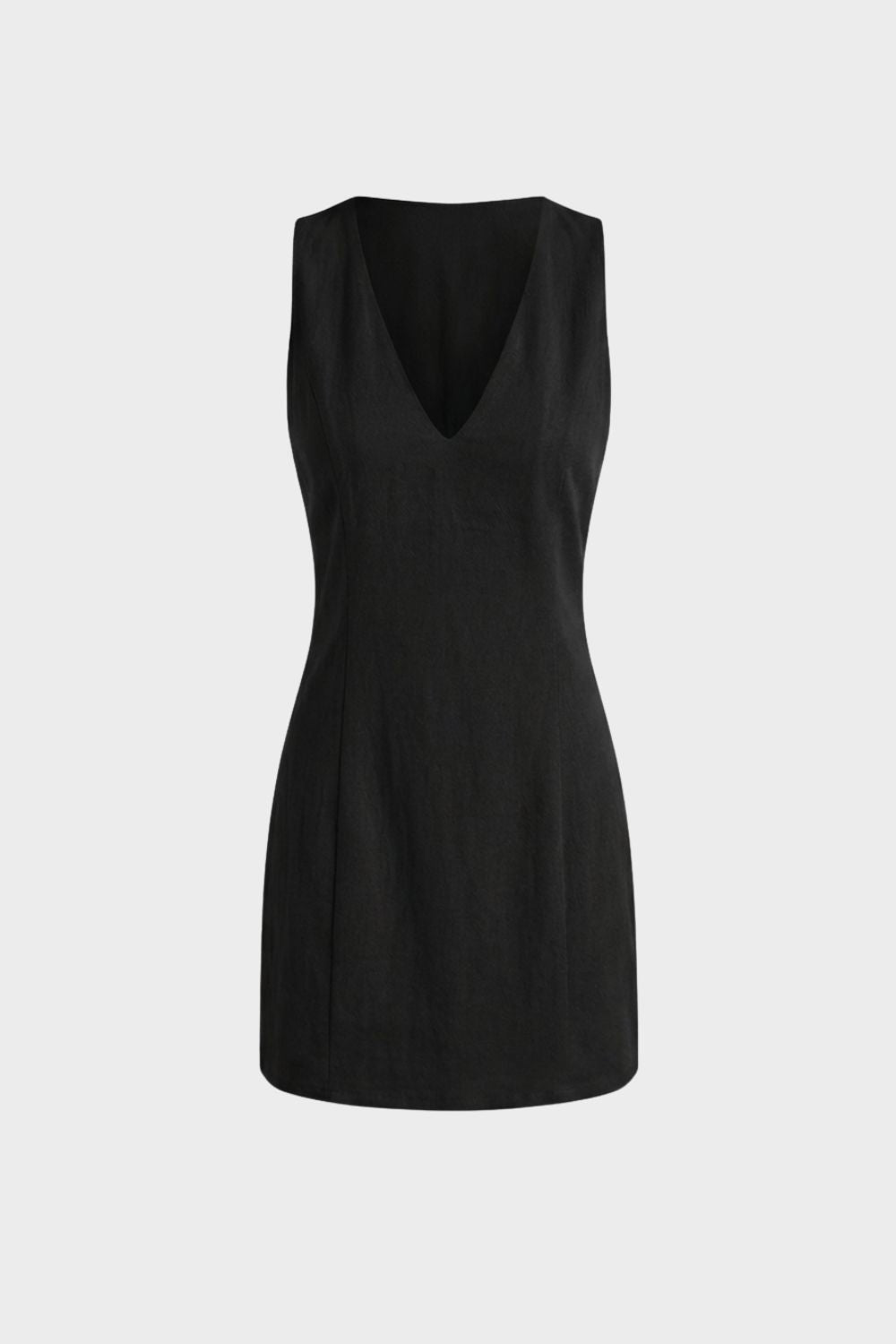 Kleid Damen A Linien Kleid mit V Ausschnitt