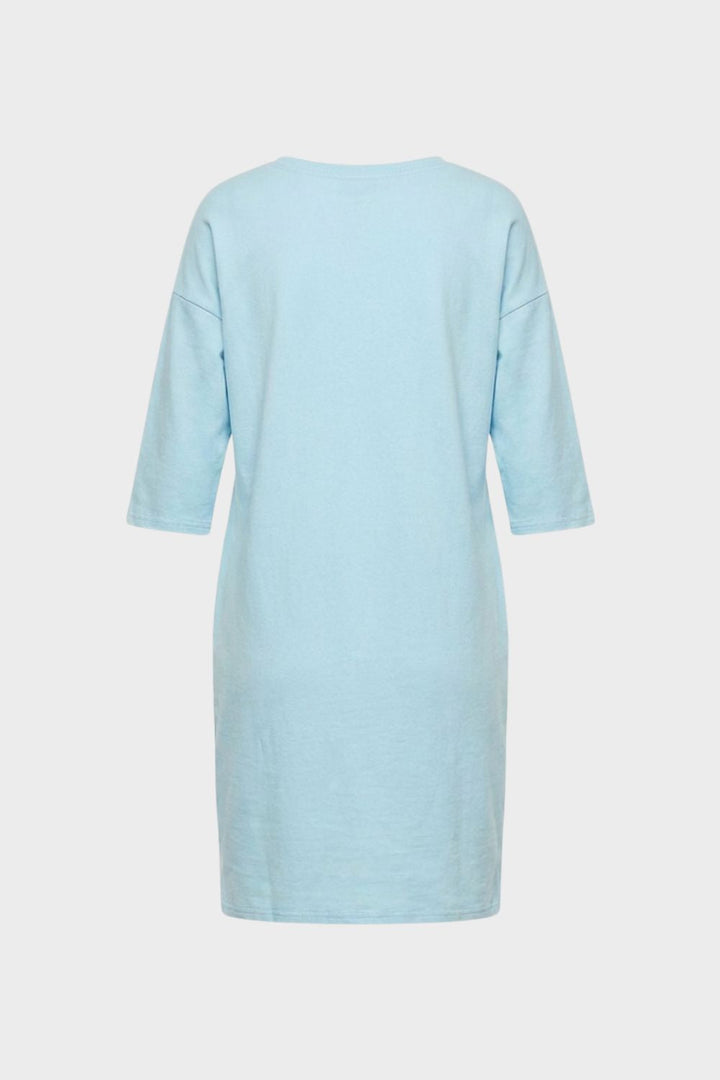 Kleid Damen Jerseykleid mit Rundhals und 3 4 Arm