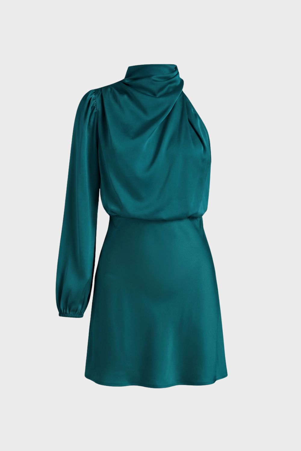 Kleid Damen Langarm mit Stehkragen