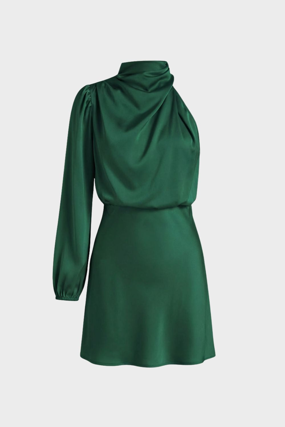 Kleid Damen Langarm mit Stehkragen