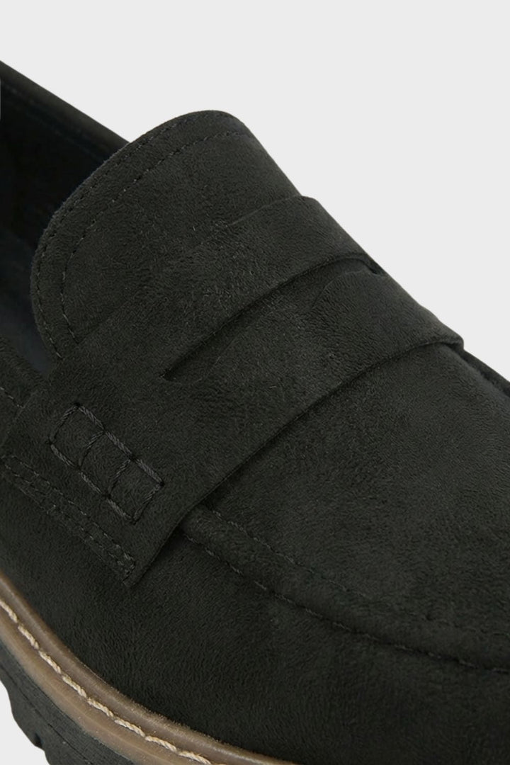 Loafer Damen Halbschuhe mit Profilsohle und Zierlasche