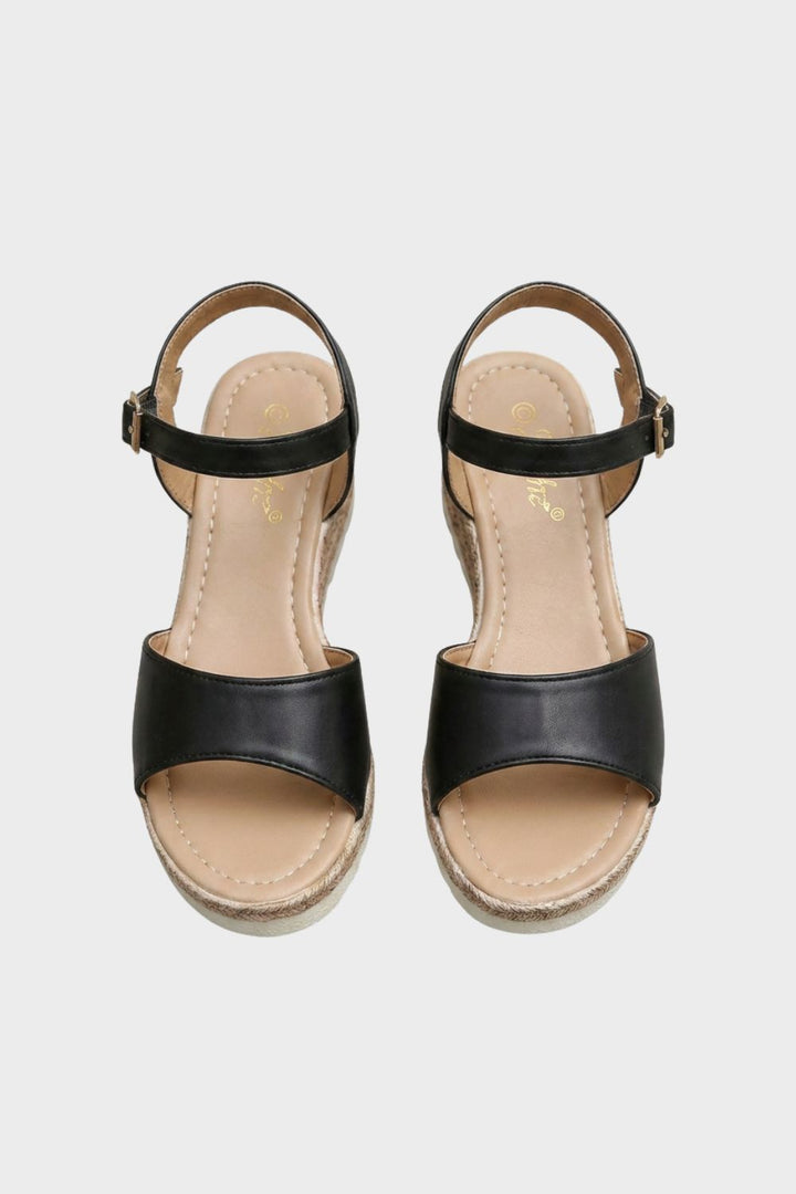 Sandalen Damen mit Keilabsatz und Riemchen