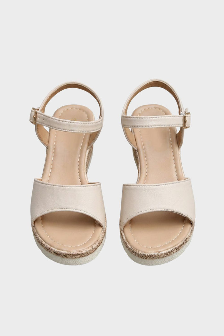 Sandalen Damen mit Keilabsatz und Riemchen