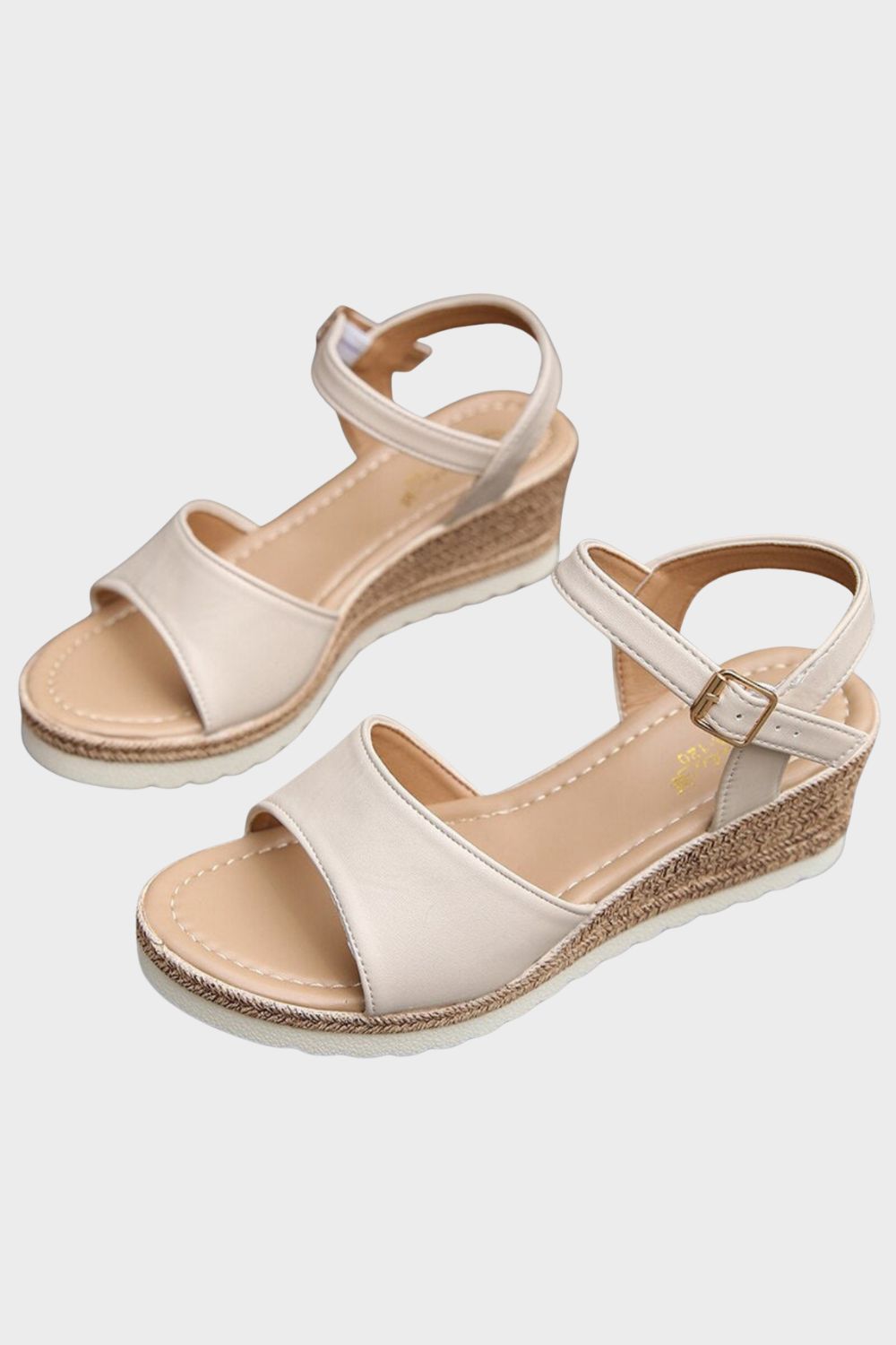 Sandalen Damen mit Keilabsatz und Riemchen