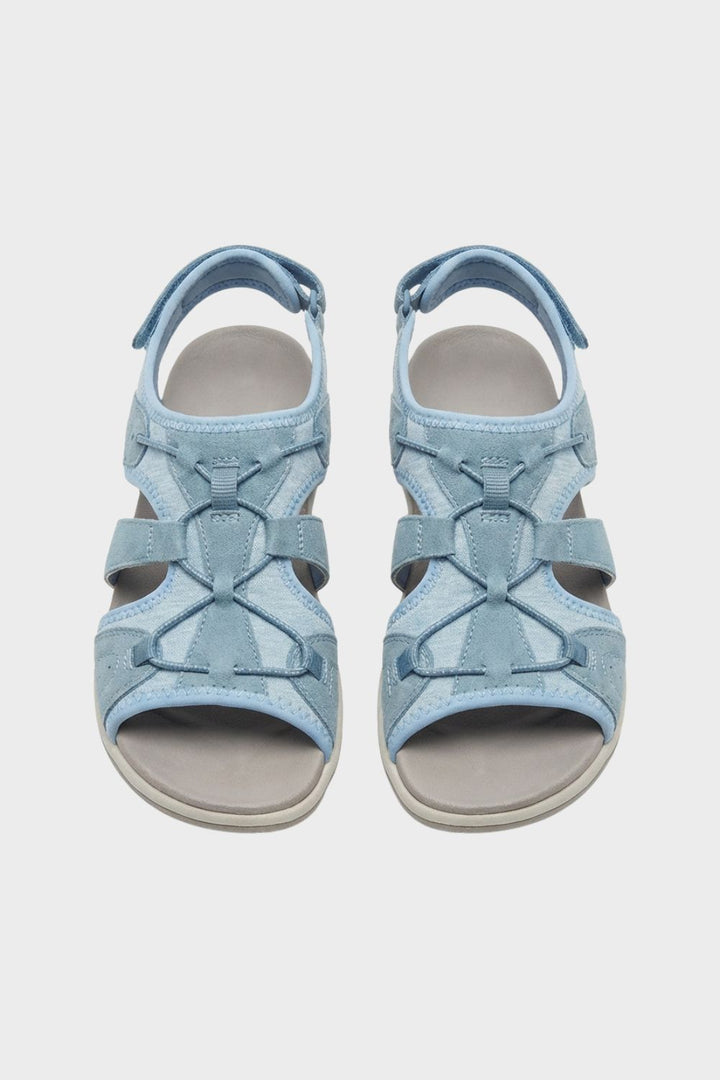 Sandalen Damen mit Klettverschluss und Riemen
