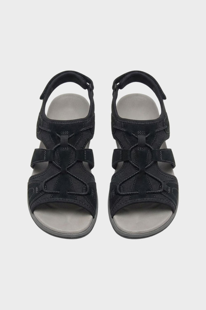 Sandalen Damen mit Klettverschluss und Riemen
