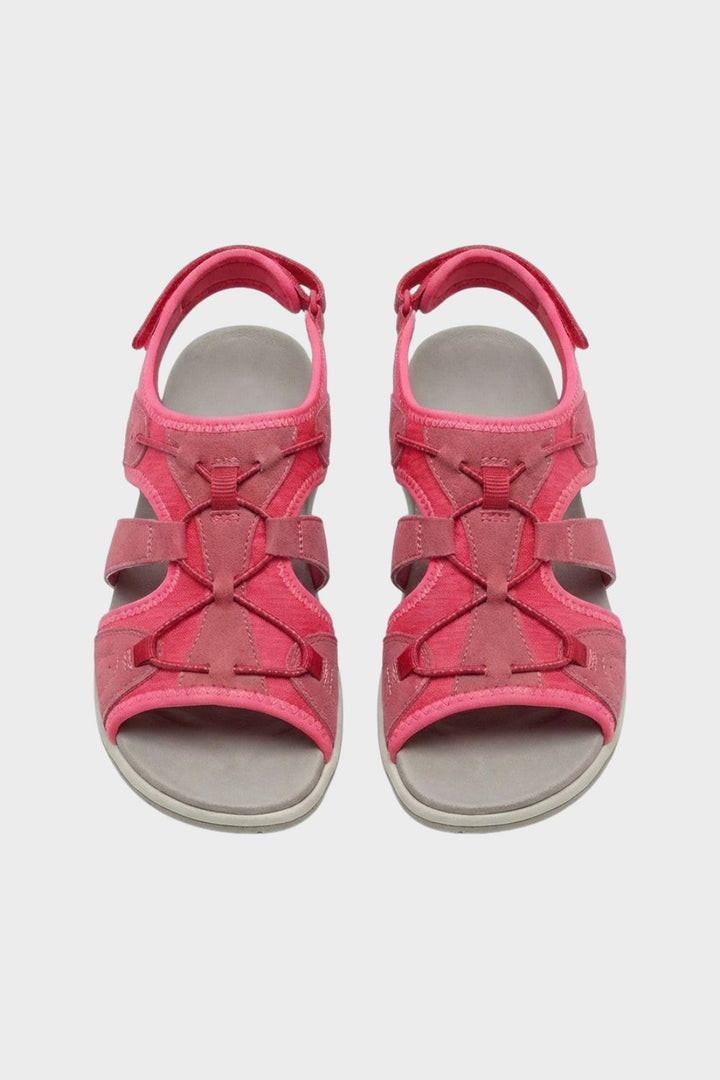 Sandalen Damen mit Klettverschluss und Riemen