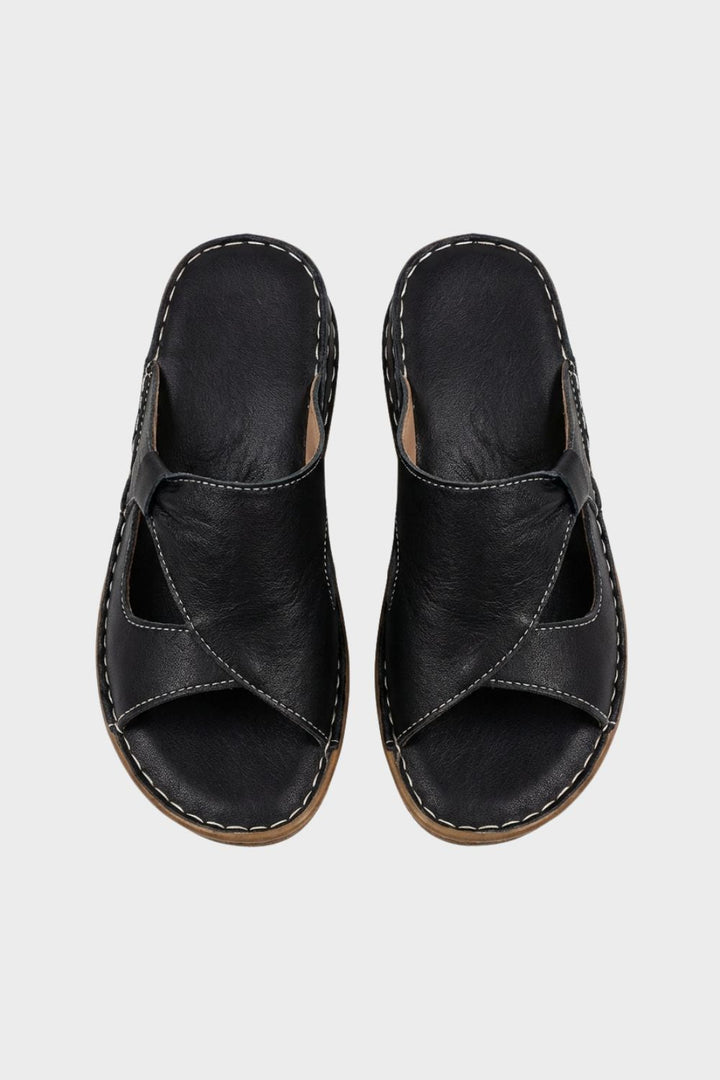 Sandalen Damen Pantoletten mit Kreuzriemen
