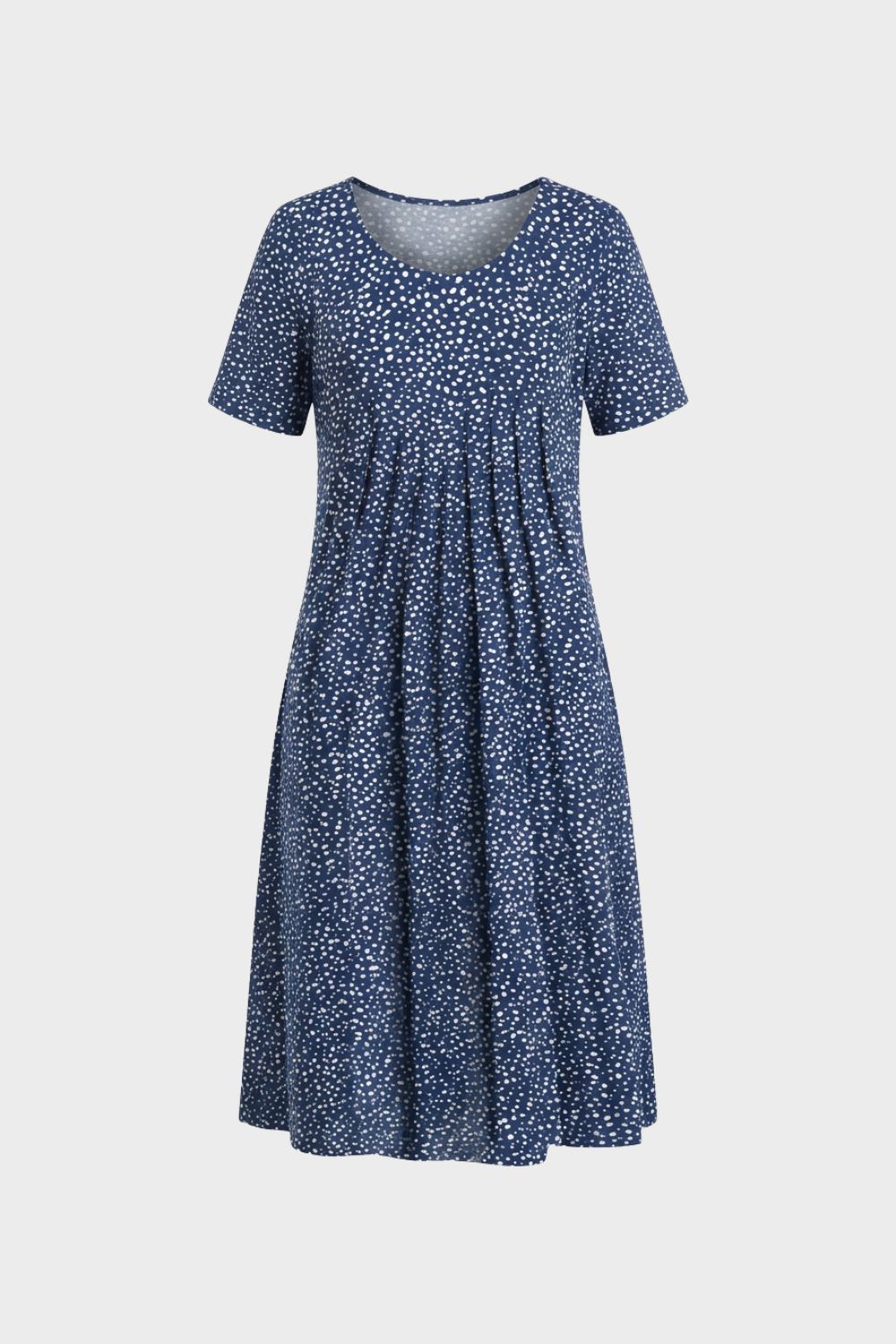 Sommerkleid Damen Kurzarm mit Blumenmuster