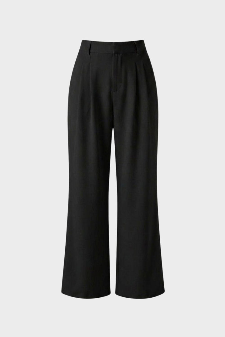 Stoffhose Damen Weite Hose mit Hoher Taille