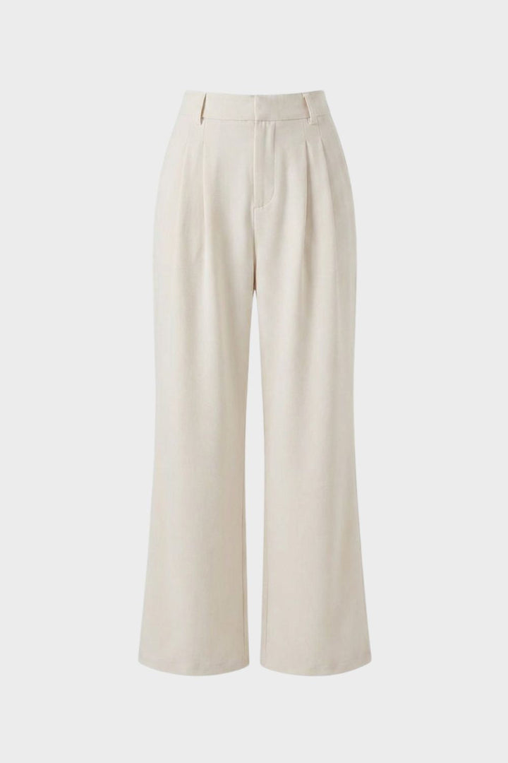 Stoffhose Damen Weite Hose mit Hoher Taille