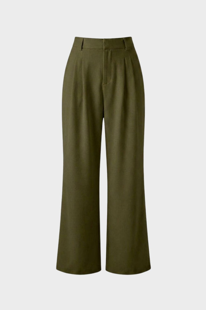 Stoffhose Damen Weite Hose mit Hoher Taille