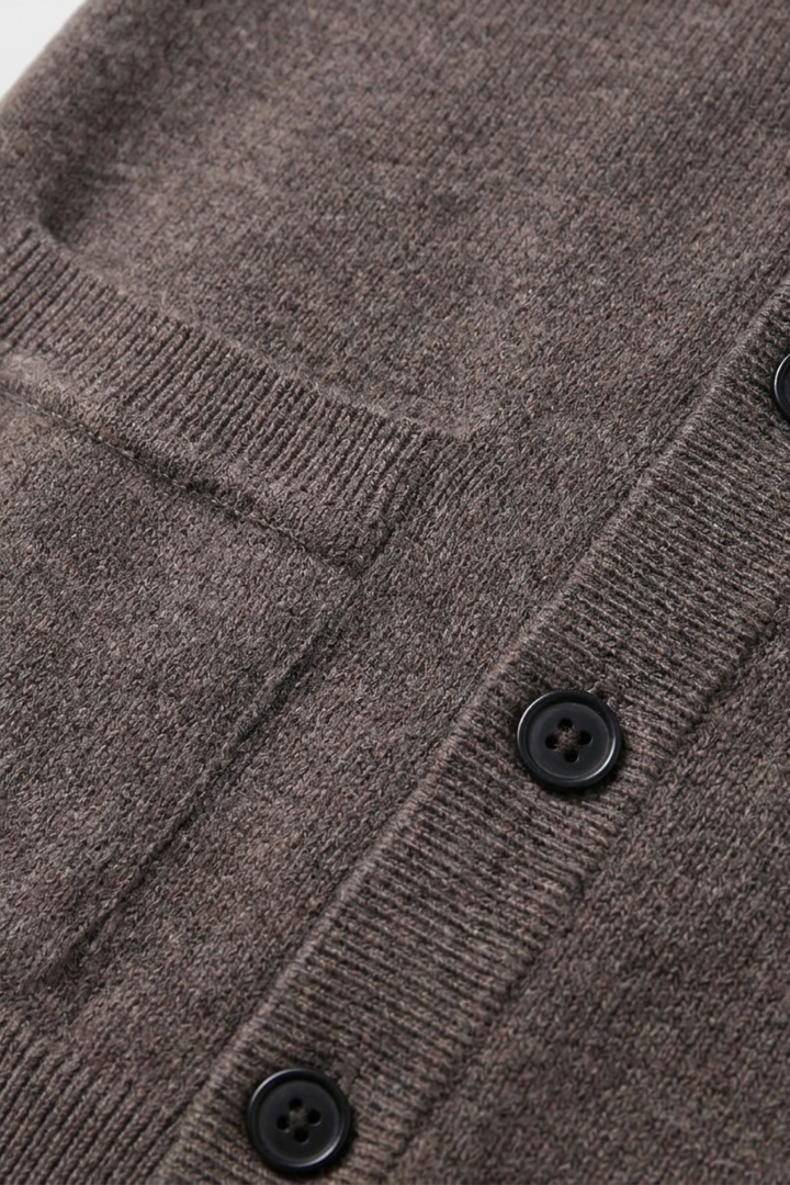 Strickweste Herren mit V-Ausschnitt und Knopfleiste