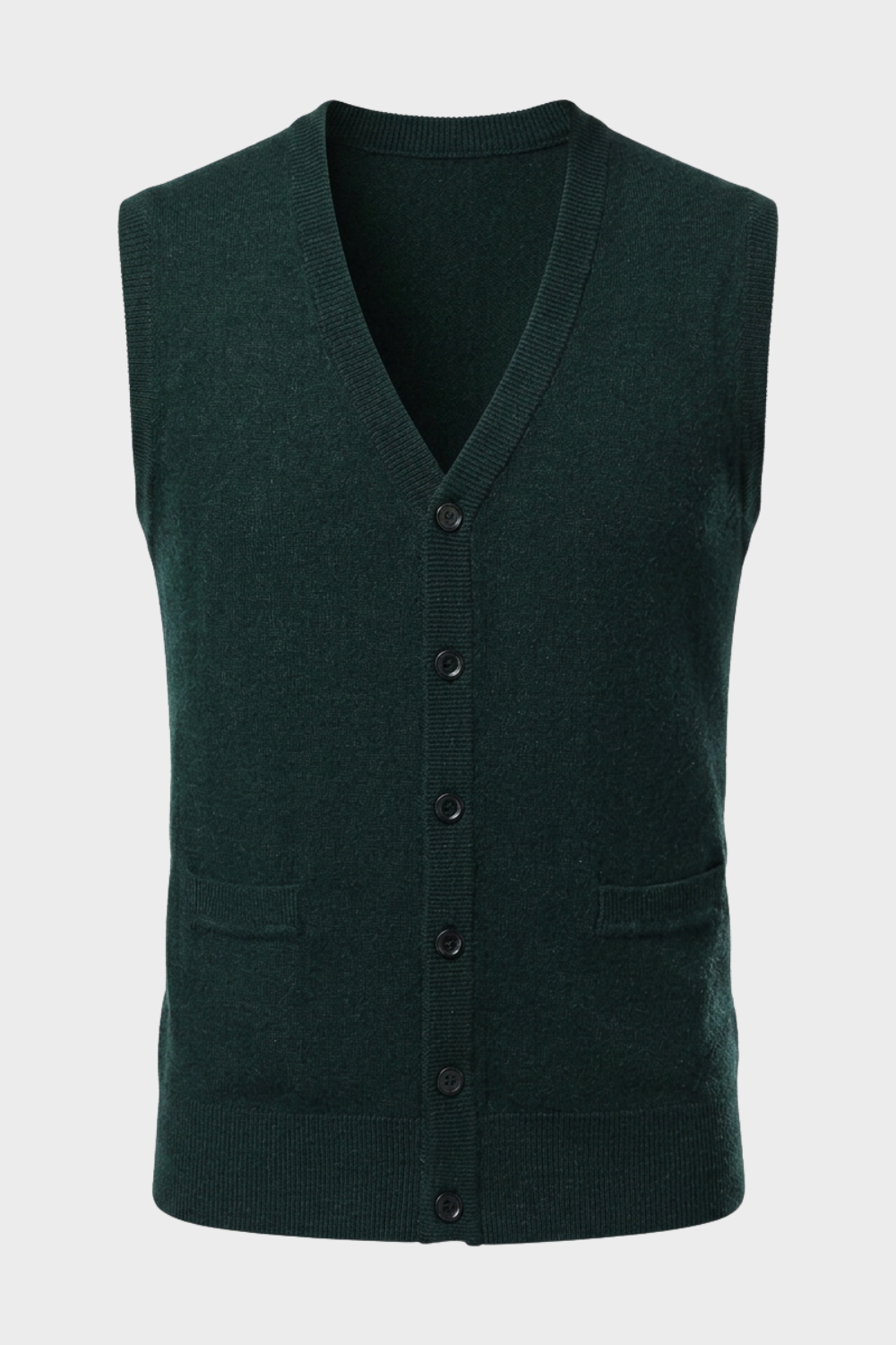 Strickweste Herren mit V-Ausschnitt und Knopfleiste