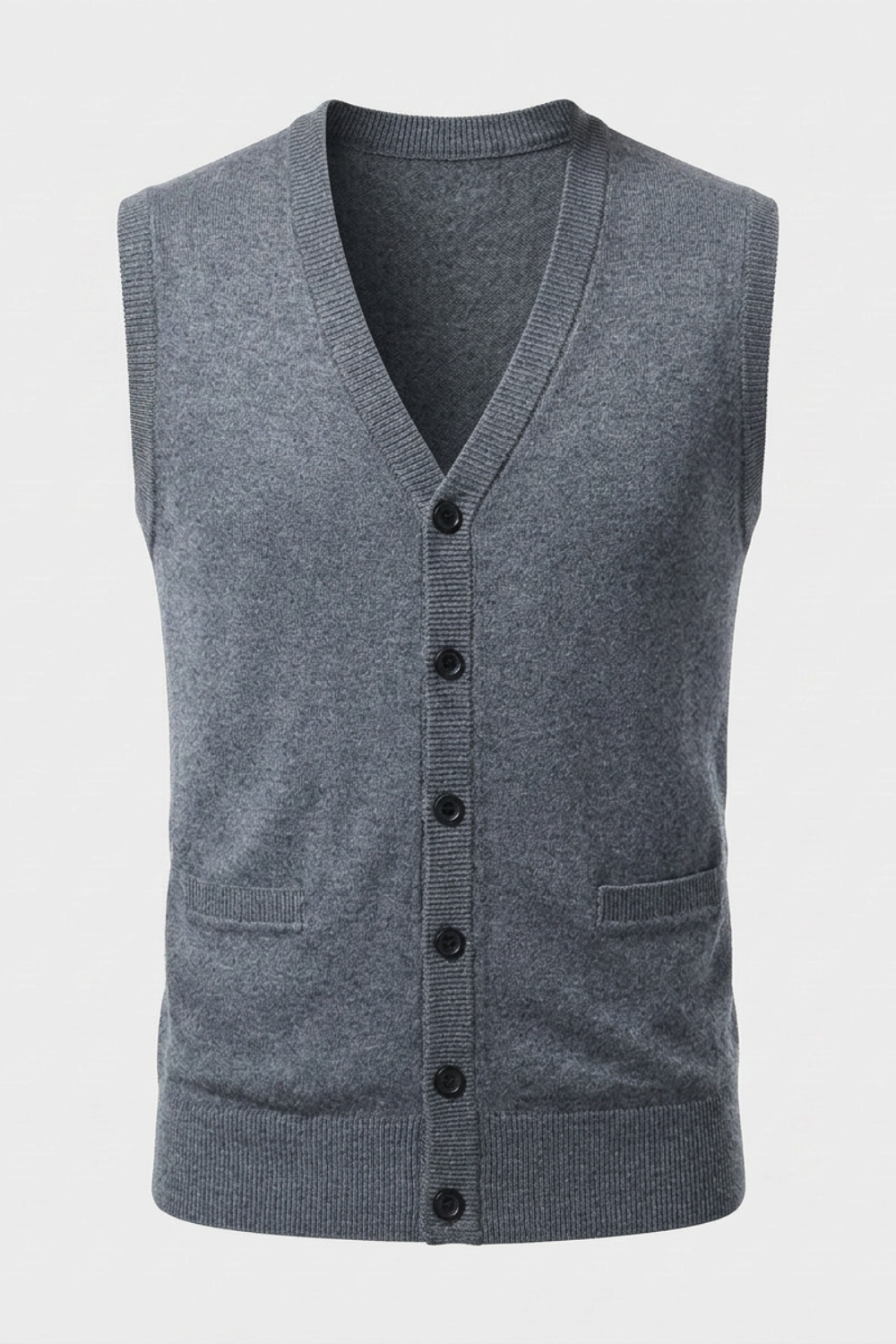 Strickweste Herren mit V-Ausschnitt und Knopfleiste